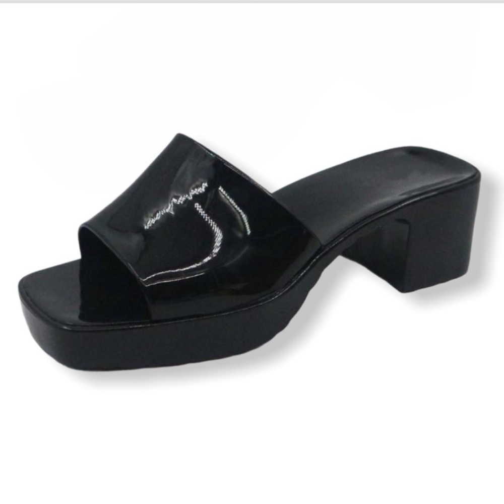 - Black Jelly Block Heels * NEW* - Picture 9 of 9